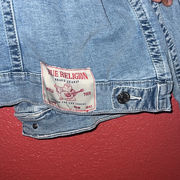 True Religion Light Wash Denim Jacket XL New with Tag - Picture 4 of 4